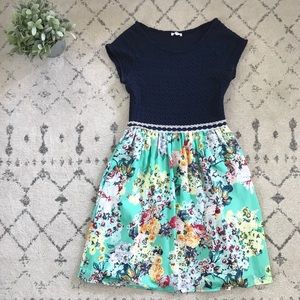 Anthropologie Weston floral multicolor dress